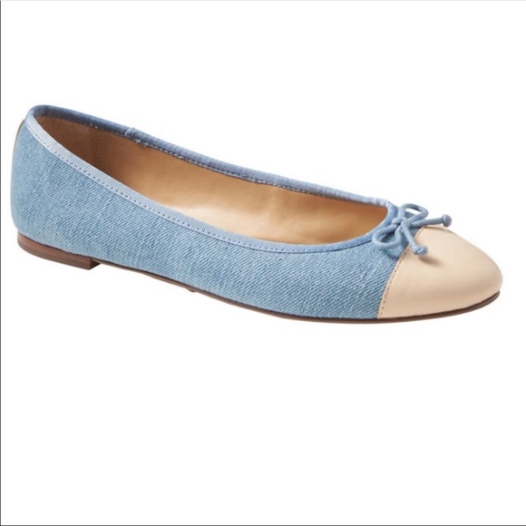 Banana Republic Shoes - Banana Republic Robin Almond Toe Denim Ballet Flat